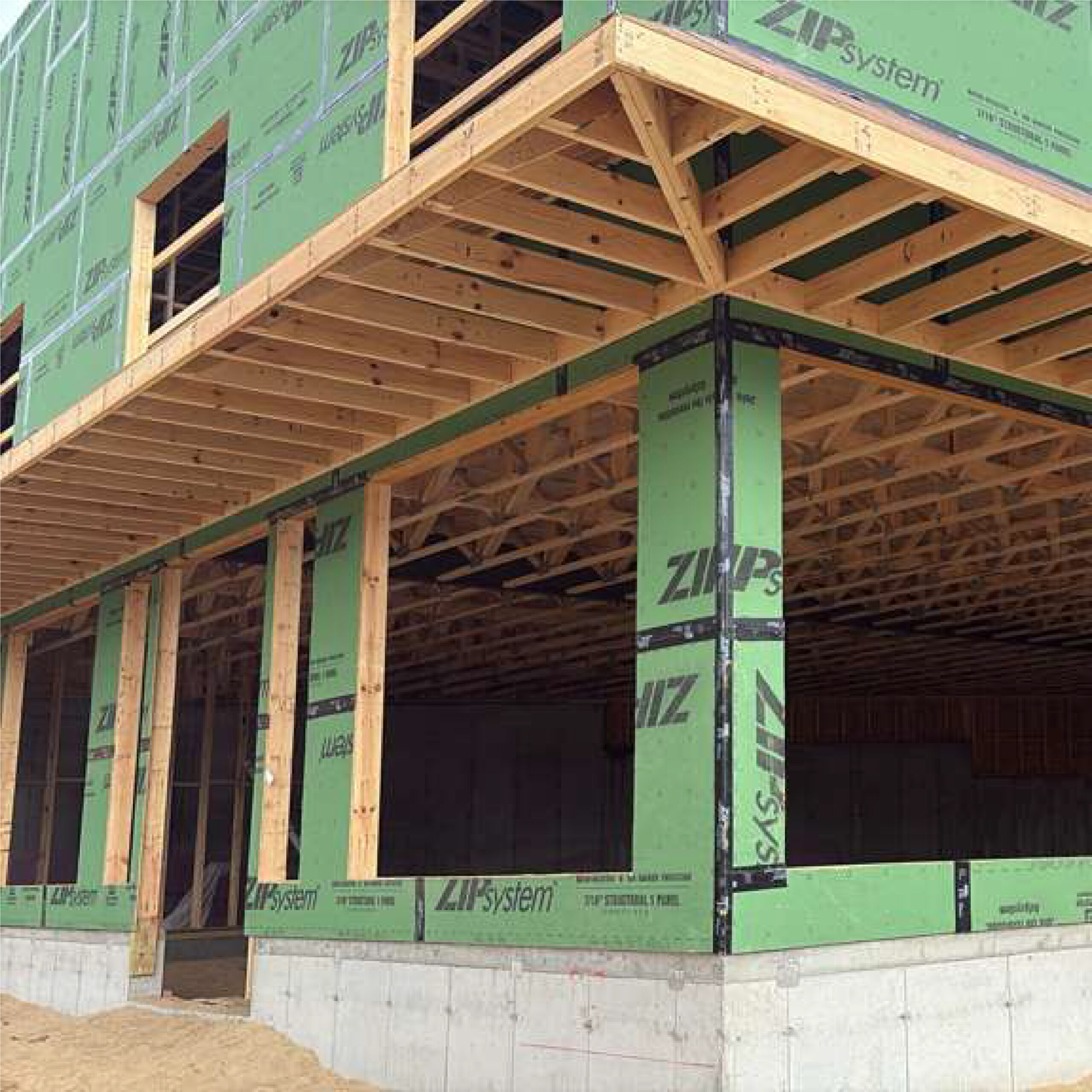 Structural framing detail from a Family Realty Holdings commercial project