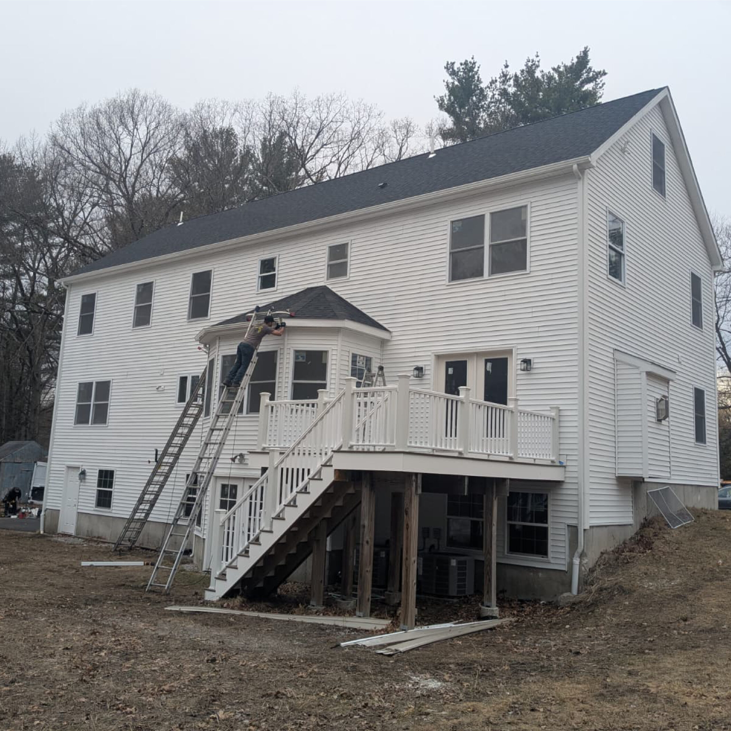 Rear exterior of a Family Realty Holdings home under construction